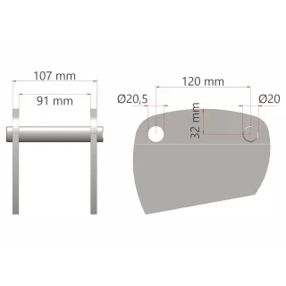 Въртяща се кофа за мини багер Jansen 1775006/ 60 см Въртяща се кофа за мини багер Jansen 1775006/ 60 см