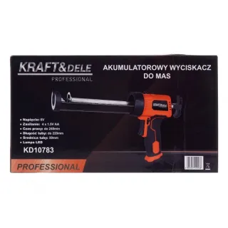 Акумулаторен пистолет за силикон KraftDele KD10783/ 6V/ 4x1.5V AA