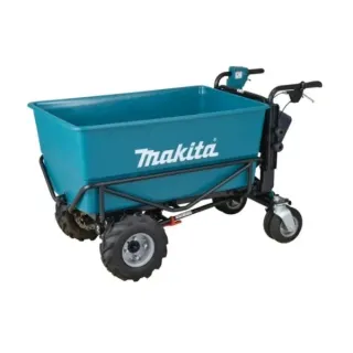 Комплект акумулаторна градинска количка + батерии и зарядно в куфар Makita DCU605Z/ 18 V+18V/ 4x5Ah