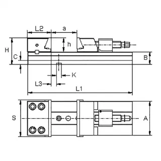 Менгеме прецизно инструментално Fervi M011/125/150, 150 мм