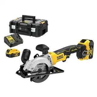 Циркуляр ръчен акумулаторен DeWALT DCS571P2, ф 115 мм, 4500 об./мин