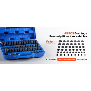 Комплект за пресоване на лагери VEVOR LX1052+LX1003/ 52+14 бр. Комплект за пресоване на лагери VEVOR LX1052+LX1003/ 52+14 бр.