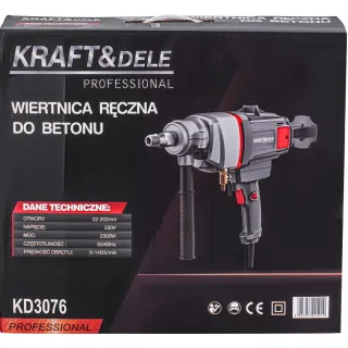 Диамантено-пробивна бормашина KraftDele KD3076/ 2300W