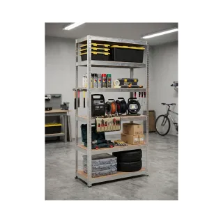 Метален стелаж AWTools AW23190/ 6 рафта/ 300 кг Метален стелаж AWTools AW23190/ 6 рафта/ 300 кг