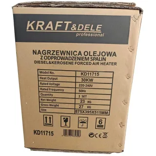 Дизелов калорифер KraftDele KD11715/ 30kW/ 595 m3/h