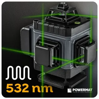 Лазерен нивелир със зелен лъч Powermat PM-PLK-4DM1/ 40 м