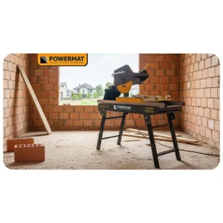 Настолен циркуляр за тухли/камък/бетон Powermat PM-PDB-3000M/ 3 kW/ 350 мм