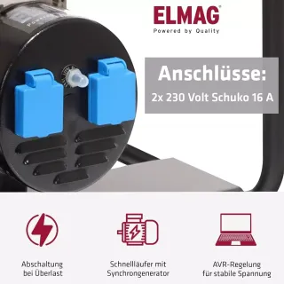 Бензинов генератор ELMAG SEB 4100WE-AVR/ 230V/ 4kVA/ 5.3л