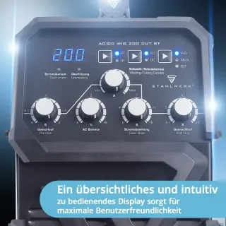 Заваръчен апарат STAHLWERK AC/DC TIG 200 CUT ST/ 200A Заваръчен апарат STAHLWERK AC/DC TIG 200 CUT ST/ 200A
