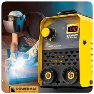 Инверторен заваръчен апарат POWERMAT PM-MMA-140L/ 140A Инверторен заваръчен апарат POWERMAT PM-MMA-140L/ 140A
