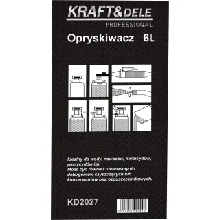 Акумулаторна пръскачка KraftDele KD2027/ 12V/ 6 л