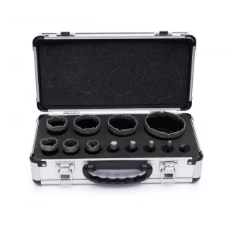 Комплект диамантени боркорони KraftDele KD11227/ 12 броя