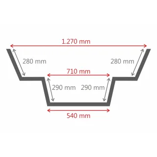Корито за ремарке Jansen 1325126/ 285 см Корито за ремарке Jansen 1325126/ 285 см