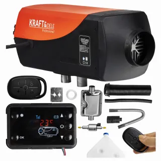 Преносим дизелов отоплител с дистанционно KraftDele KD11781/ 8kW/ 10 л/ термостат/ LCD дисплей