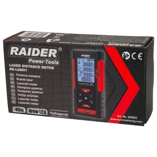 Лазерна ролетка Raider RD-LDM01/ 40м Лазерна ролетка Raider RD-LDM01/ 40м
