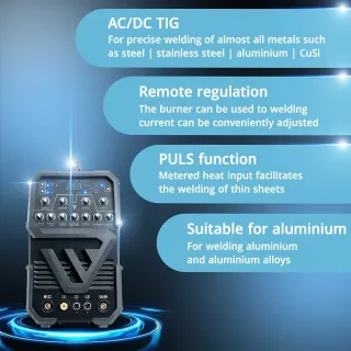 Инверторен комбиниран апарат STAHLWERK AC/DC TIG 200 Pulse ST/ 200A