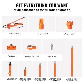 Комплект за ремонт на автомобилни каросерии VEVOR Porta Power Kit/ 20 т Комплект за ремонт на автомобилни каросерии VEVOR Porta Power Kit/ 20 т