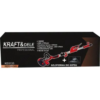 Жираф за шлайфане на стени и тавани KraftDele KD3133/ 2kW/ 225 мм Жираф за шлайфане на стени и тавани KraftDele KD3133/ 2kW/ 225 мм