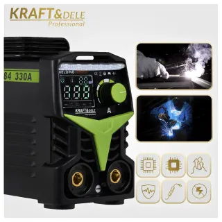 Инверторен заваръчен апарат KraftDele KD1784/ 330A Инверторен заваръчен апарат KraftDele KD1784/ 330A