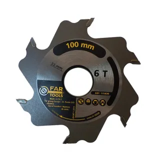 Диск за фреза за бисквитни сглобки FARTOOLS 100x22 mm, 6Т