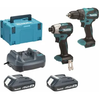 Комплект акумулаторни винтоверти Makita DLX2577V01/ 18V/ 2x2Ah