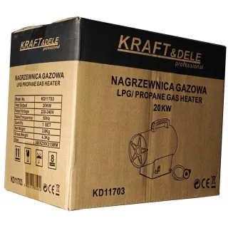 Газов калорифер KraftDele KD11703/ 20 kW/ 320 m³/h