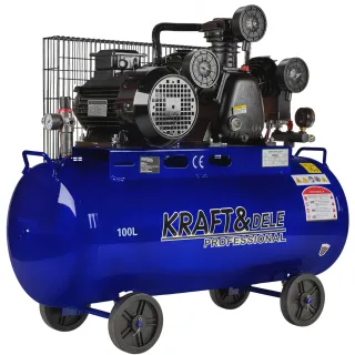 Маслен компресор KraftDele KD4066/ 4.1kW/400V/ 100л Маслен компресор KraftDele KD4066/ 4.1kW/400V/ 100л