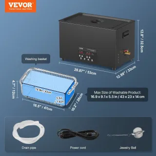 Ултразвукова почистваща вана VEVOR TH-SPQXJ-100A/ 600W
