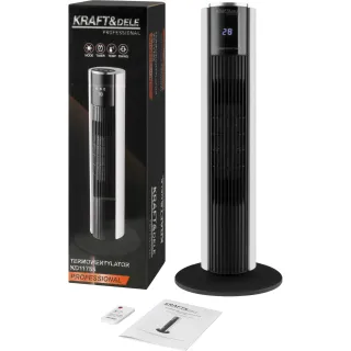 Вентилаторна печка с дистанционно KraftDele KD11788/ 2kW/ с термостат/ LED дисплей