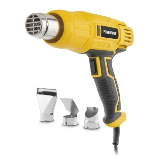 Пистолет за горещ въздух + 3 бр. дюзи Power Plus POWX1015/ 2000W