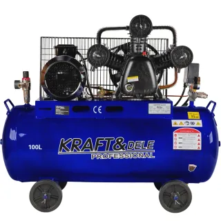 Маслен компресор KraftDele KD4066/ 4.1kW/400V/ 100л Маслен компресор KraftDele KD4066/ 4.1kW/400V/ 100л