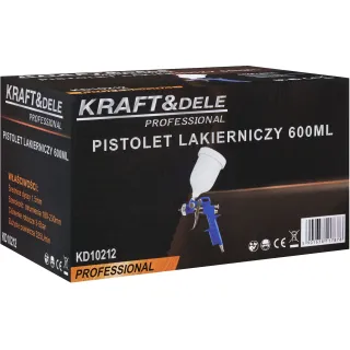 Пневматичeн пистолет за боядисване KraftDele KD10212/ 600 мл Пневматичeн пистолет за боядисване KraftDele KD10212/ 600 мл