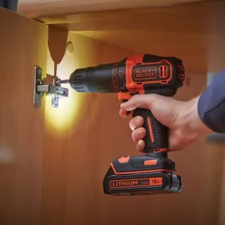 Акумулаторна бормашина винтоверт Black and Decker BDCHD18K/ 18 V/ 1.5 Ah