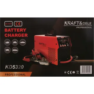 Зарядно устройство за акумулатори със стартова функция KraftDele KD5320/ 12/24V/ 50-800Ah/ 500A Зарядно устройство за акумулатори със стартова функция KraftDele KD5320/ 12/24V/ 50-800Ah/ 500A