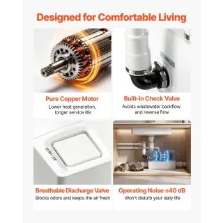 Помпа за отпадни води Vevor HOMAC 350-C/ 350W Помпа за отпадни води Vevor HOMAC 350-C/ 350W
