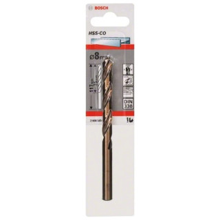 Свредло HSS-Co DIN 338 за метал на Bosch 8.0 mm