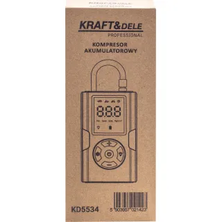 Акумулаторен компресор с LED фенер и дисплей KraftDele KD5534/ 3.7V/ 5Ah