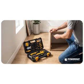Комплект отвертки, чук, клещи и др. монтажни аксесоари Powermat PM-ZW-126ZN/ 126 бр. Комплект отвертки, чук, клещи и др. монтажни аксесоари Powermat PM-ZW-126ZN/ 126 бр.