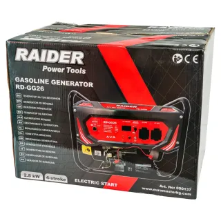 Бензинов генератор за ток Raider RD-GG26/ 2.8 kW/ 12 л Бензинов генератор за ток Raider RD-GG26/ 2.8 kW/ 12 л