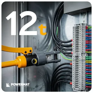 Хидравлична преса за кримпване с 14 матрици POWERMAT PM-ZHDK-6300T/ 12т/ 6-300 мм² Хидравлична преса за кримпване с 14 матрици POWERMAT PM-ZHDK-6300T/ 12т/ 6-300 мм²
