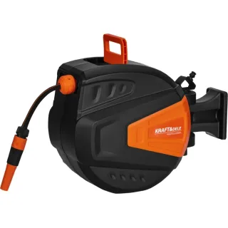 Макара с градински маркуч KraftDele KD2151/ 15 м + 1.5 м