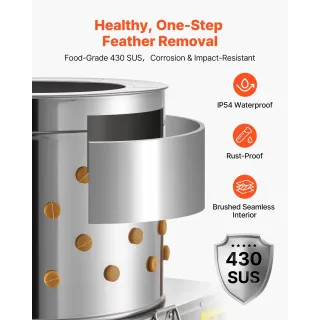 Машина за отстраняване на перушина от птици VEVOR TM50/ 1500W Машина за отстраняване на перушина от птици VEVOR TM50/ 1500W