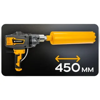 Диамантена боркорона за бетон POWERMAT PM-DWK-112x450M/ 112 x 450 мм