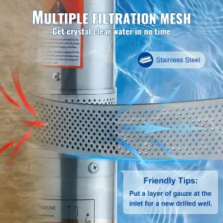 Потопяема помпа за дълбоки кладенци VEVOR 4SDM6/20/ 2.2kW