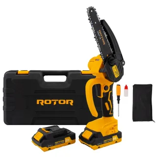 Акумулаторен мини верижен трион ROTOR RMC21-6 / 21V/2х2Ah