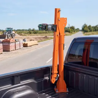 Kран с въртяща се телескопична стрела и дистанционно Vevor HZ-07/ 500 кг Kран с въртяща се телескопична стрела и дистанционно Vevor HZ-07/ 500 кг