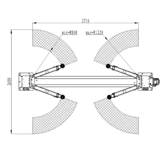 Двуколонен полуавтоматичен подемник REDATS L-205F/ 4.2 т/ 2,2 kW