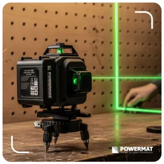 Лазерен нивелир със зелен лъч Powermat PM-PLK-4DM3/ 40 м