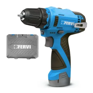 Акумулаторен винтоверт Fervi FB12CD3AS-22B/ 12 V/ 2x2 Ah