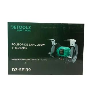 Двоен шмиргел Detoolz DZ-SE139/ 250W/ Ø150мм